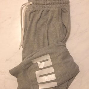 Men’s grey puma sweat pants